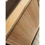 Aparador de tv o vajillero para living en madera paraíso y hierro diseño minimalista.