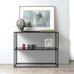 Consola o recibidor minimalista en chapa y hierro