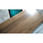 Escritorio nórdico minimalista en madera guatambú petiribí o paraíso con patas de hierro