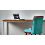 Escritorio nórdico minimalista en madera guatambú petiribí o paraíso con patas de hierro