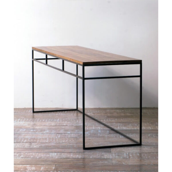 Escritorio nórdico minimalista en madera guatambú petiribí o paraíso con patas de hierro