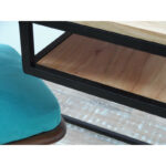 Escritorio nórdico minimalista en madera guatambú petiribí o paraíso con patas de hierro