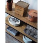 Consola o aparador en madera paraíso o petiribí y hierro diseño minimalista.