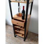 Mueble cava o bodega de madera paraíso y hierro