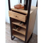 Mueble cava o bodega de madera paraíso y hierro