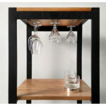 Mueble cava o bodega de madera paraíso y hierro