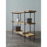 Aparador o vajillero madera paraíso o petiribí y hierro diseño minimalista.