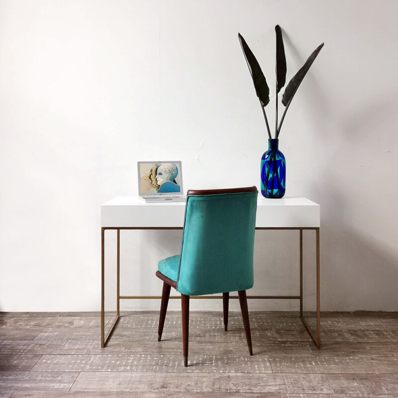 Escritorio Minimal Dorado 120 Box - Imagen 8