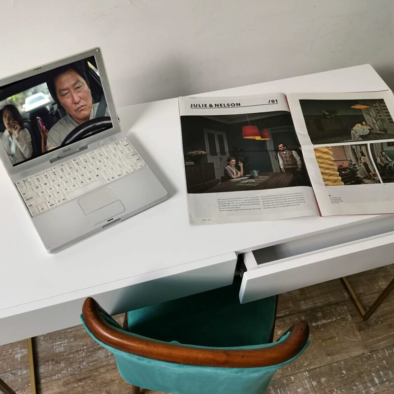 Escritorio Minimal Dorado 120 Box - Imagen 7